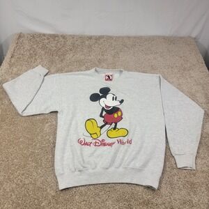 Walt Disney World Mickey Mouse Graphic Sweatshirt Crewneck‎ Vintage Style Small